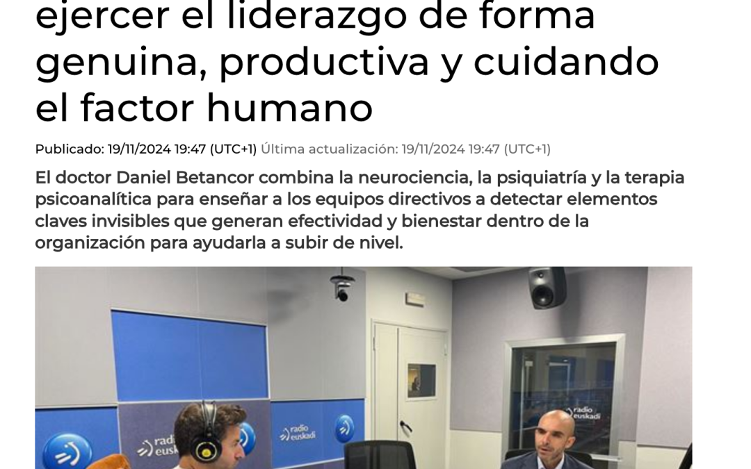 Entrevista en Radio Euskadi/Conversaciones